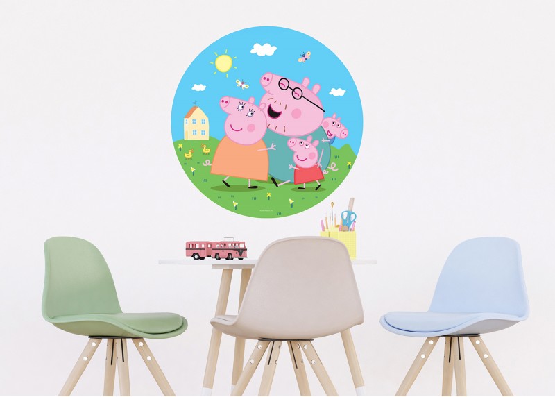 Prasátko Peppa  , AG Design, fototapeta ekologická vliesová do dětského pokoje 70x70