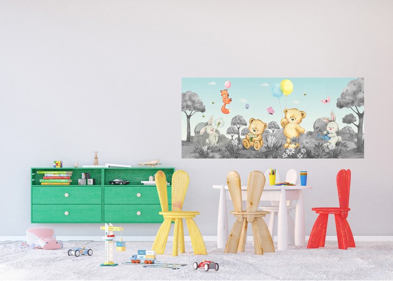 Zvířecí dýchánek, AG Design, fototapeta do dětského pokoje, lepidlo součástí balení, 170x75