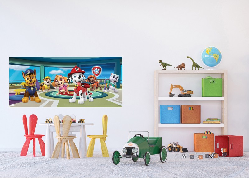 Tlapková patrola přidej se k nám, AG Design, fototapeta do dětského pokoje, lepidlo součástí balení, 170x75