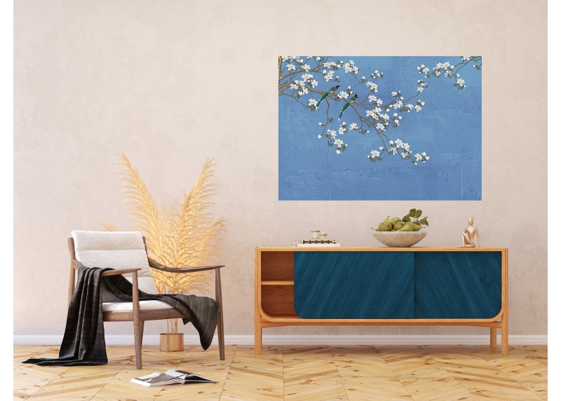 Dotek sakury , AG Design, fototapeta ekologická vliesová do obývacího pokoje, ložnice, jídelny, kuchyně, lepidlo součástí balení, 155x110