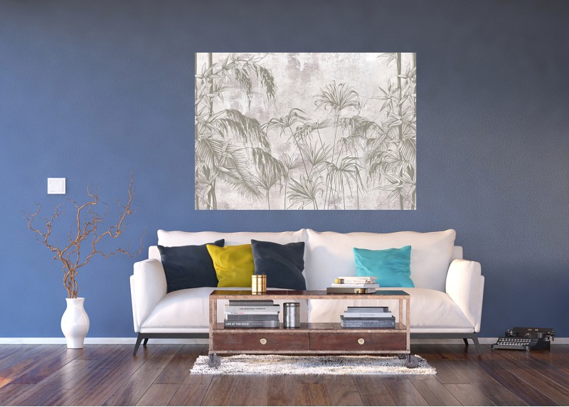 Tropický grunge  , AG Design, fototapeta ekologická vliesová do obývacího pokoje, ložnice, jídelny, kuchyně, lepidlo součástí balení, 155x110