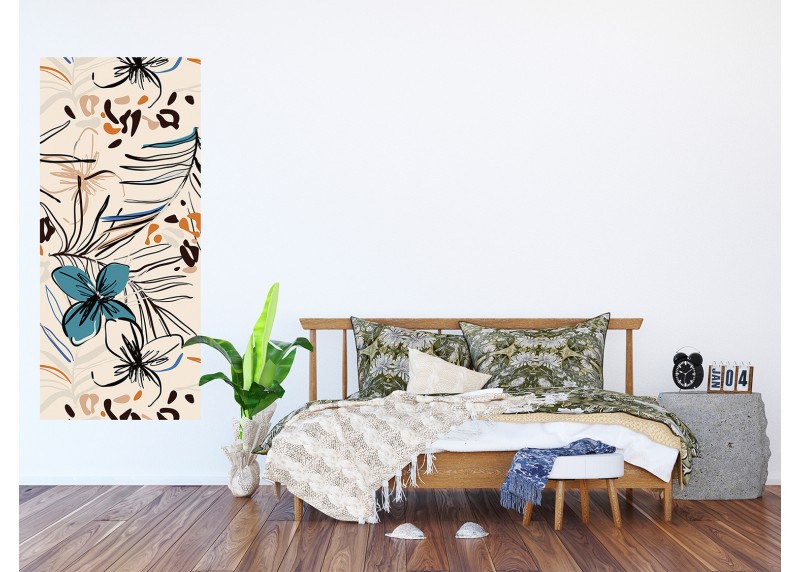 Květinová malba, AG Design, fototapeta ekologická vliesová do obývacího pokoje, ložnice, jídelny, kuchyně, lepidlo součástí balení, 90x202