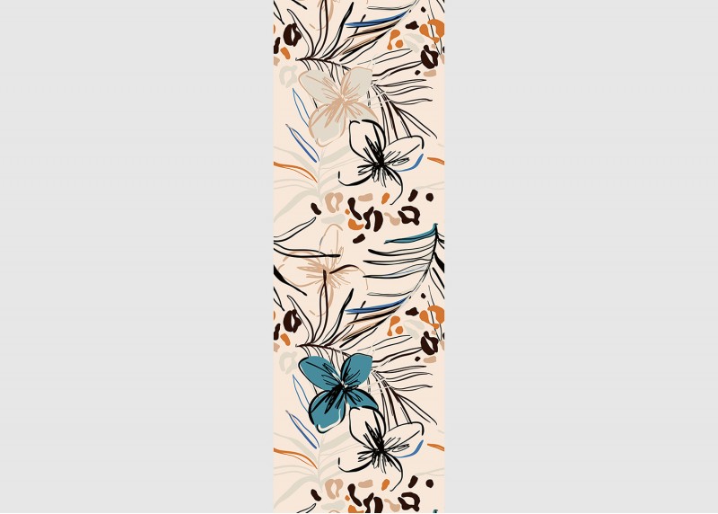 Malované květiny, AG Design, fototapeta ekologická vliesová do obývacího pokoje, ložnice, jídelny, kuchyně, lepidlo součástí balení, 90x270