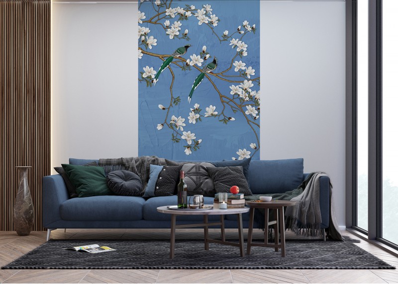 V  koruně sakury, AG Design, fototapeta ekologická vliesová do obývacího pokoje, ložnice, jídelny, kuchyně, lepidlo součástí balení, 150x270
