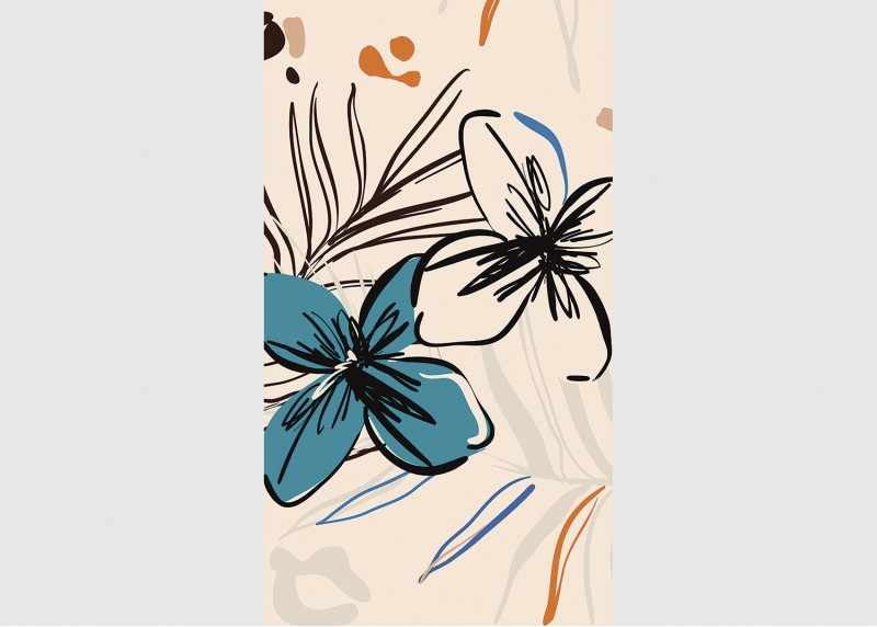 Květinová malba, AG Design, fototapeta ekologická vliesová do obývacího pokoje, ložnice, jídelny, kuchyně, lepidlo součástí balení, 150x270