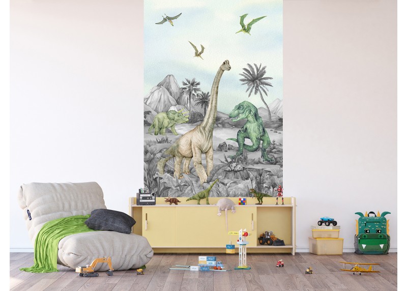Pradávný svět, AG Design, fototapeta do dětského pokoje, lepidlo součástí balení, 150x270