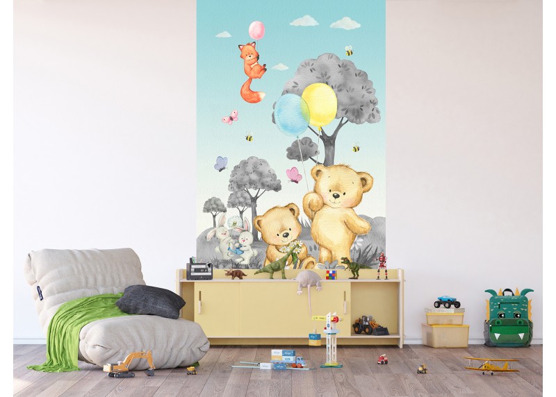 Zvířecí dýchánek, AG Design, fototapeta do dětského pokoje, lepidlo součástí balení, 150x270