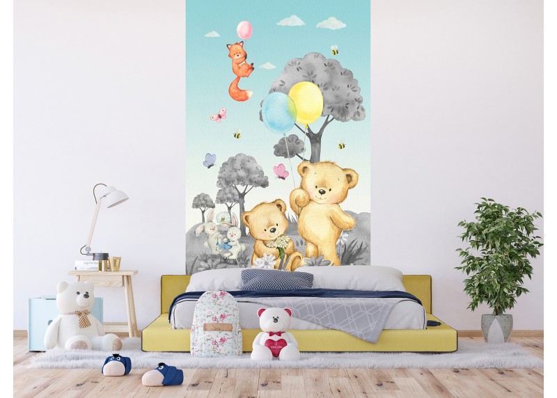 Zvířecí dýchánek, AG Design, fototapeta do dětského pokoje, lepidlo součástí balení, 150x270