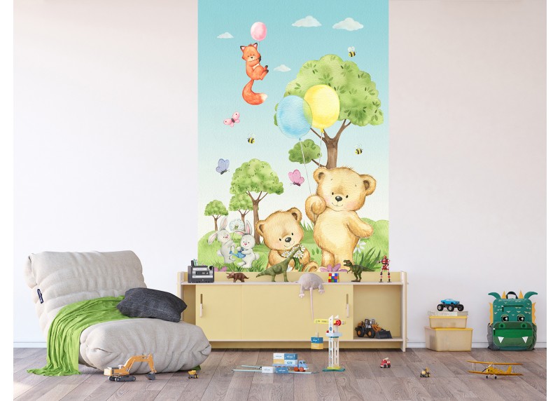 Zvířecí dýchánek, AG Design, fototapeta do dětského pokoje, lepidlo součástí balení, 150x270