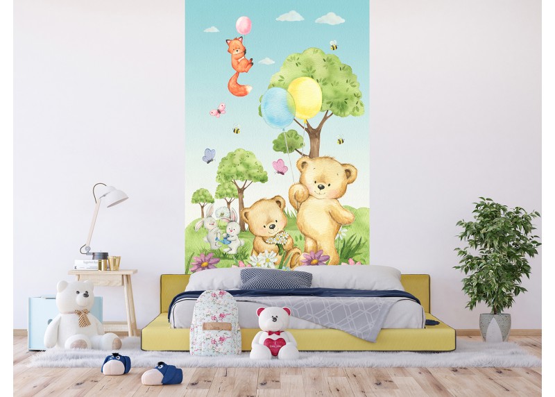 Zvířecí dýchánek, AG Design, fototapeta do dětského pokoje, lepidlo součástí balení, 150x270