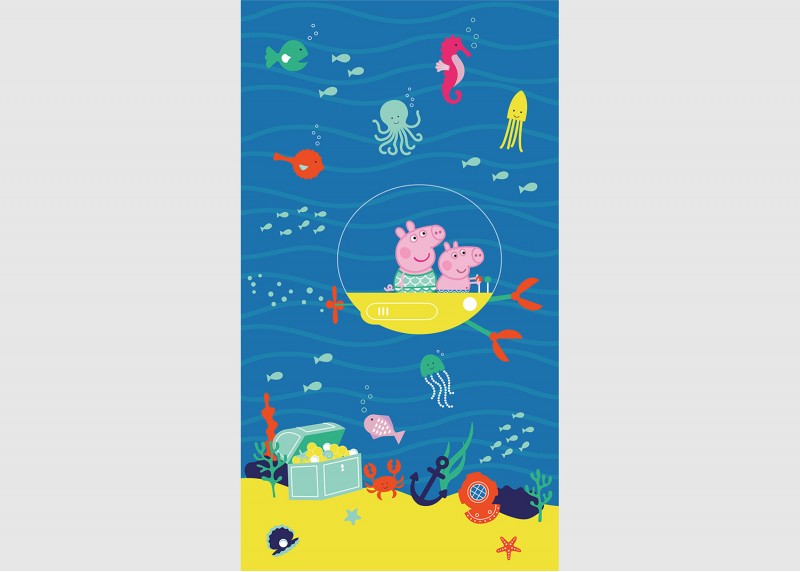 Prasátko Peppa podvodní dobrodružství , AG Design, fototapeta do dětského pokoje, lepidlo součástí balení, 150x270
