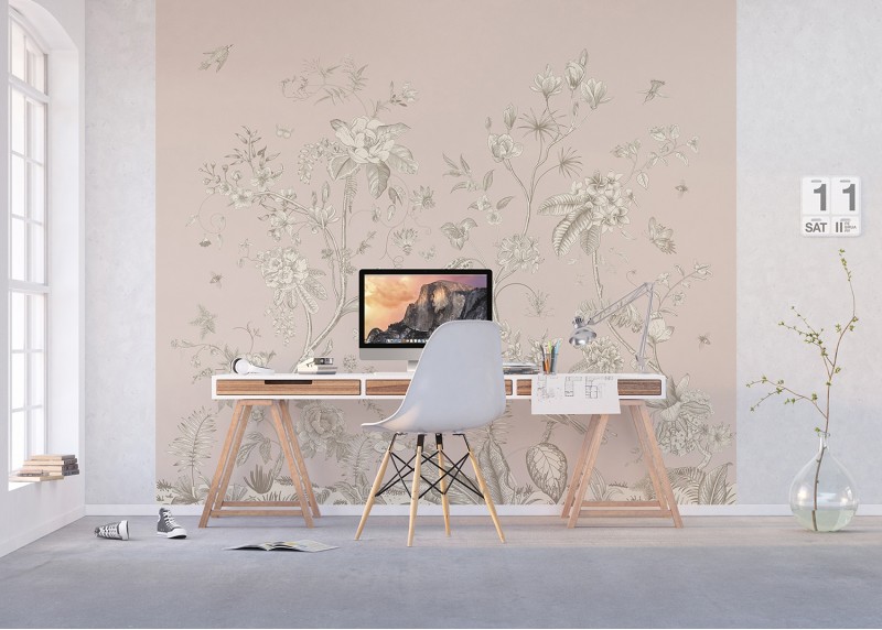 Jemné květiny, AG Design, fototapeta ekologická vliesová do obývacího pokoje, ložnice, jídelny, kuchyně, lepidlo součástí balení, 300x270