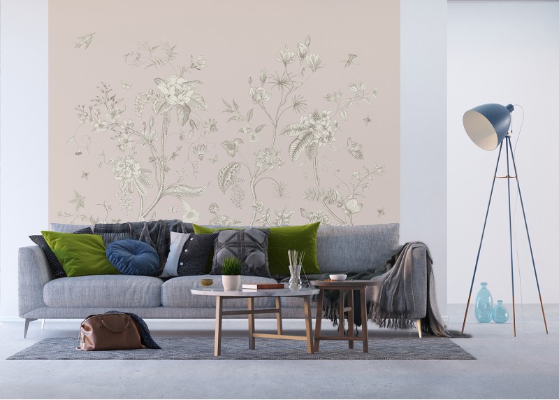 Jemné květiny, AG Design, fototapeta ekologická vliesová do obývacího pokoje, ložnice, jídelny, kuchyně, lepidlo součástí balení, 300x270
