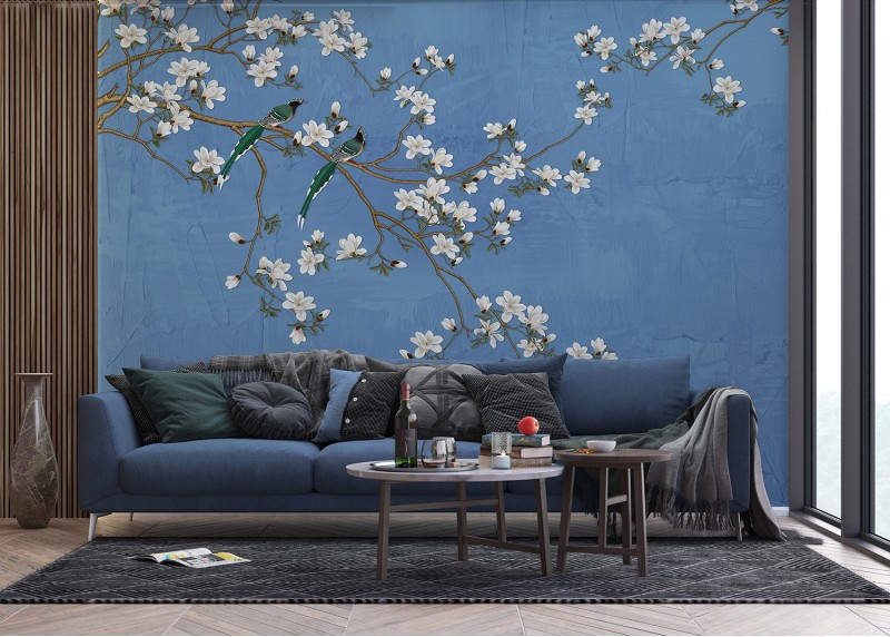V  koruně sakury, AG Design, fototapeta ekologická vliesová do obývacího pokoje, ložnice, jídelny, kuchyně, lepidlo součástí balení, 375x270