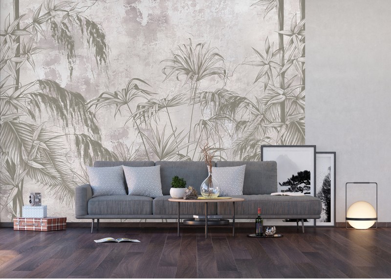 Tropické listy, AG Design, fototapeta ekologická vliesová do obývacího pokoje, ložnice, jídelny, kuchyně, lepidlo součástí balení, 375x270