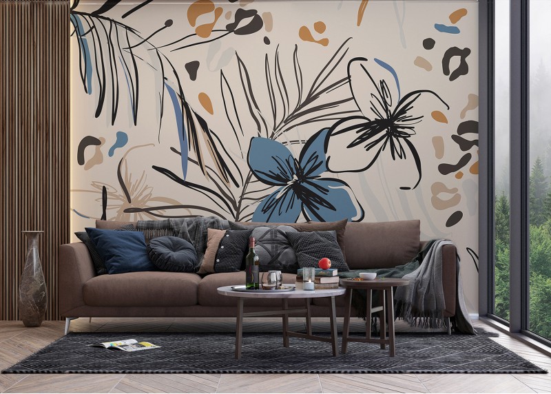 Květinová malba, AG Design, fototapeta ekologická vliesová do obývacího pokoje, ložnice, jídelny, kuchyně, lepidlo součástí balení, 375x270