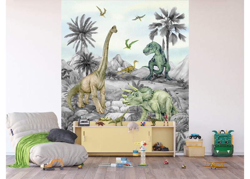Pradávný svět, AG Design, fototapeta do dětského pokoje, lepidlo součástí balení, 225x270