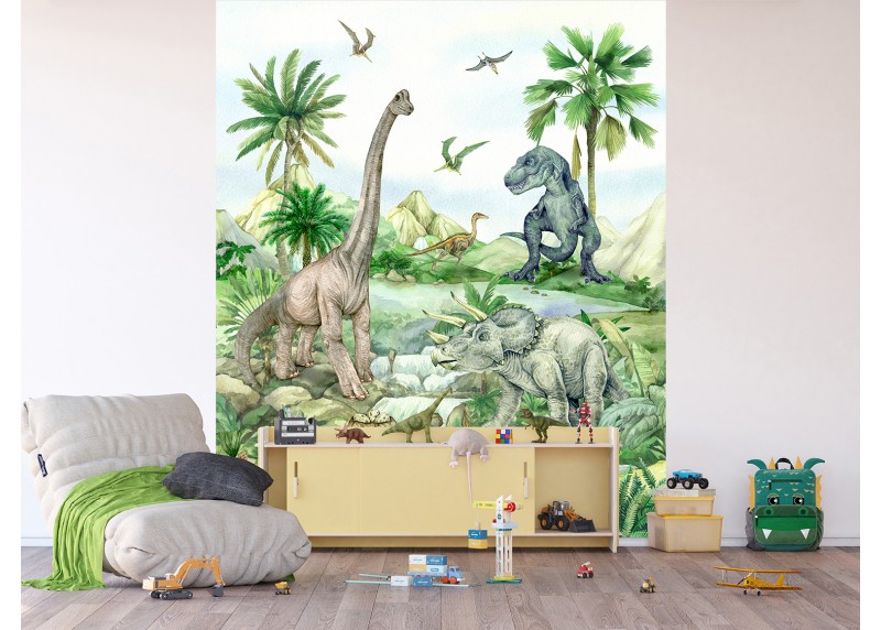 Pradávný svět, AG Design, fototapeta do dětského pokoje, lepidlo součástí balení, 225x270