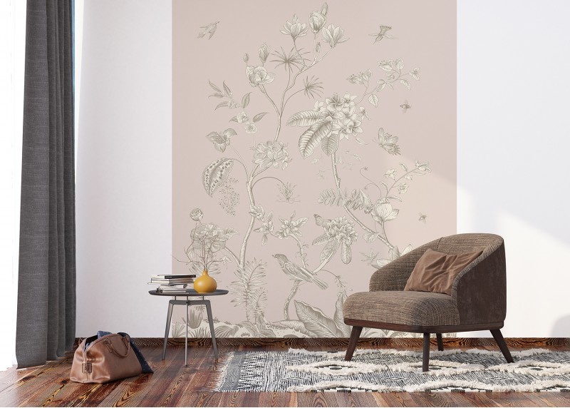 Jemné květiny, AG Design, fototapeta ekologická vliesová do obývacího pokoje, ložnice, jídelny, kuchyně, lepidlo součástí balení, 225x270