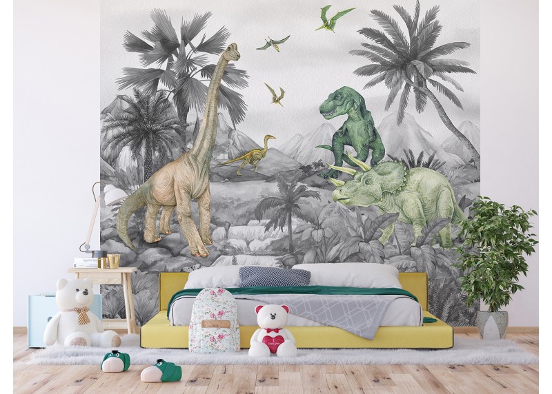 Pradávný svět, AG Design, fototapeta do dětského pokoje, lepidlo součástí balení, 300x270