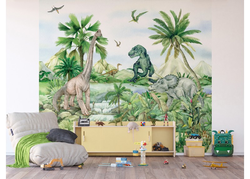 Pradávný svět, AG Design, fototapeta do dětského pokoje, lepidlo součástí balení, 300x270