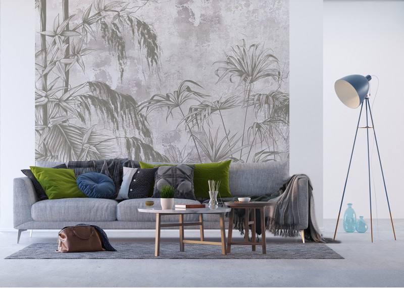 Tropické listy, AG Design, fototapeta ekologická vliesová do obývacího pokoje, ložnice, jídelny, kuchyně, lepidlo součástí balení, 300x270