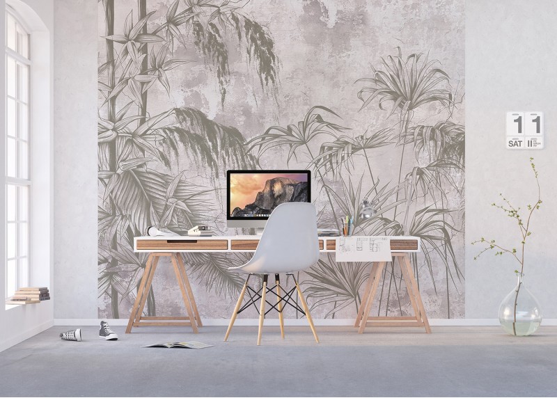 Tropické listy, AG Design, fototapeta ekologická vliesová do obývacího pokoje, ložnice, jídelny, kuchyně, lepidlo součástí balení, 300x270