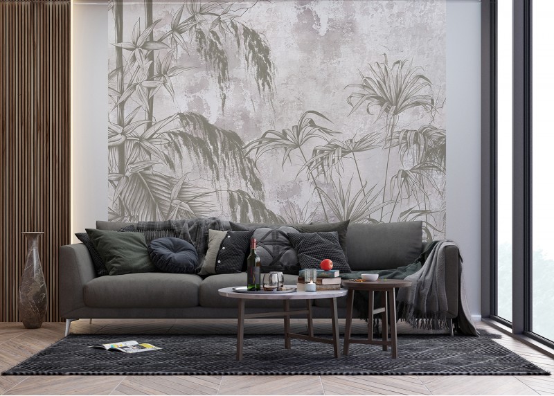 Tropické listy, AG Design, fototapeta ekologická vliesová do obývacího pokoje, ložnice, jídelny, kuchyně, lepidlo součástí balení, 300x270