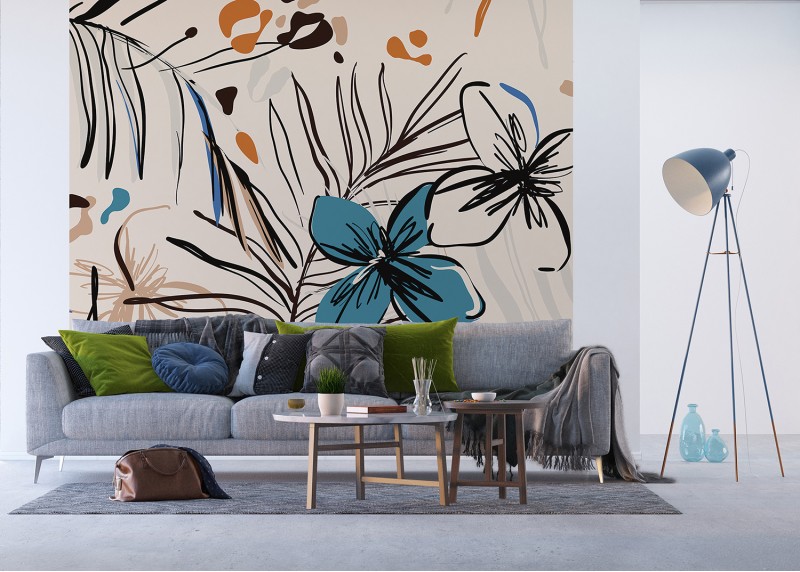 Květinova abstrakce, AG Design, fototapeta ekologická vliesová do obývacího pokoje, ložnice, jídelny, kuchyně, lepidlo součástí balení, 300x270