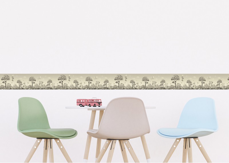 Medvídek , samolepící bordura pro dětské pokoje, AG Design 9.7 cm x 5 m, WBD 8123-007 
