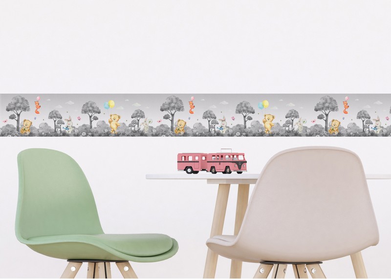 Medvídek , samolepící bordura pro dětské pokoje, AG Design 9.7 cm x 5 m, WBD 8125-005 