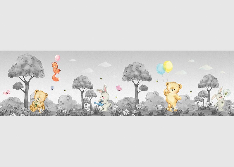 Medvídek , samolepící bordura pro dětské pokoje, AG Design 9.7 cm x 5 m, WBD 8125-005 