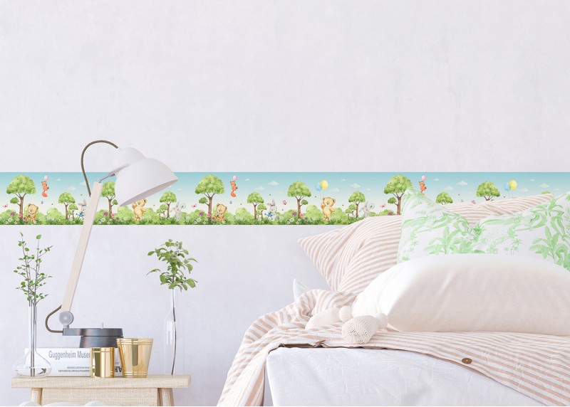 Medvídek , samolepící bordura pro dětské pokoje, AG Design 9.7 cm x 5 m, WBD 8127-006 