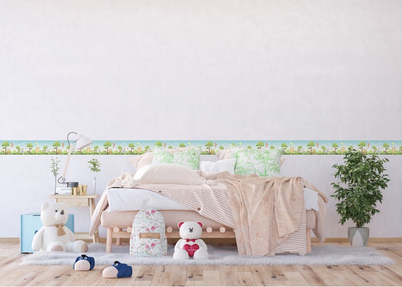 Medvídek , samolepící bordura pro dětské pokoje, AG Design 9.7 cm x 5 m, WBD 8127-006 