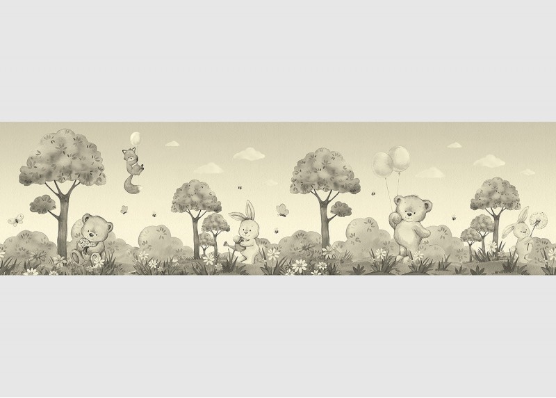 Medvídek , samolepící bordura pro dětské pokoje, AG Design 13,8 x 5 m, WBD 8169-007