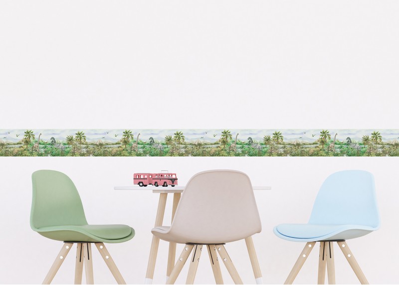 DINO , samolepící bordura pro dětské pokoje, AG Design 13.8 cm x 5 m, WBD 8185-002