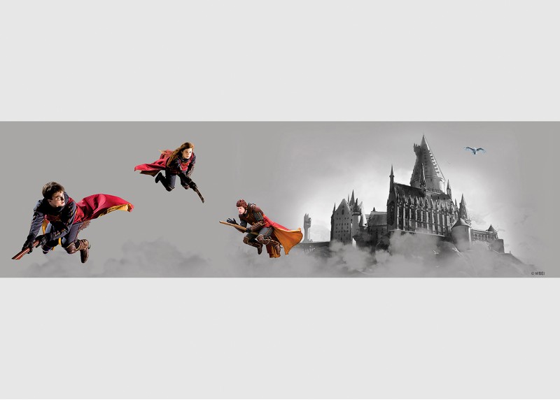 HARRY POTTER , samolepící bordura pro dětské pokoje, AG Design 13.8 cm x 5 m, WBD 8189-411