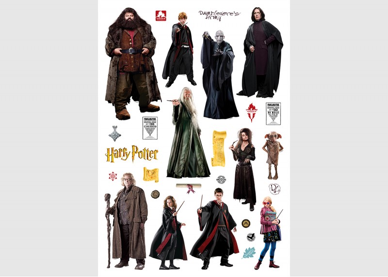 Samolepka na zeď dětská,  AG Design, DK 1643 - 410, Harry Potter , 42,5x65 cm