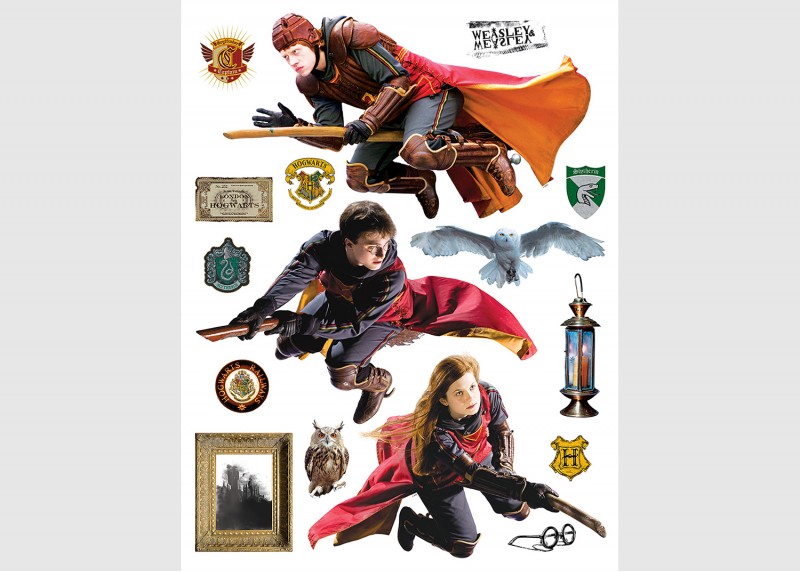 Harry Potter, dekorační nálepky na stěny, nábytek a interiérové předměty v dětském pokoji, AG Design, 65 x 85 cm, DK 2339 - 411