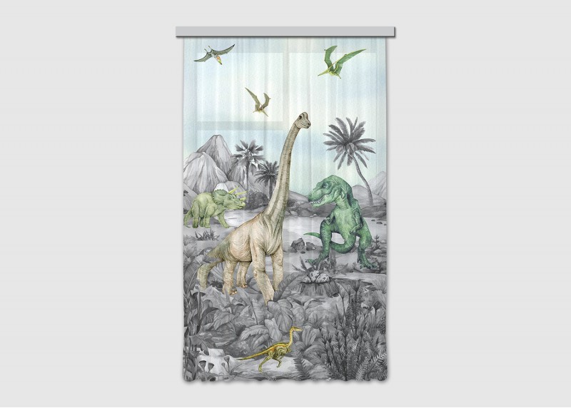 DINO, záclony AG Design, pro dětské pokoje, 140 x 245 cm, FCSL 7173 - 001