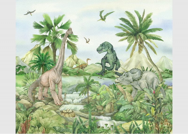 DINO, záclony AG Design, pro dětské pokoje, 180 x 160 cm, FCSXL 4397 - 002