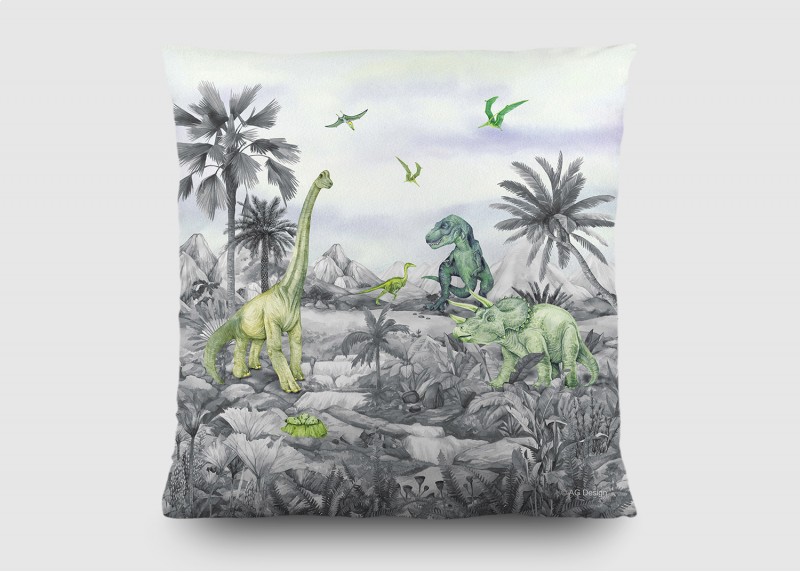 DINO, dekorativní polštář AG Design, pro dětské pokoje, 40 x 40 cm, CND 3143 - 001