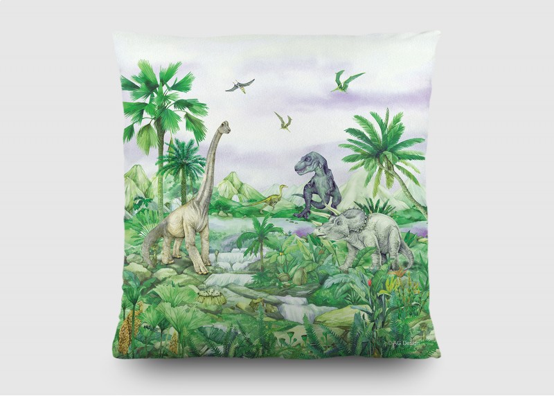 DINO, dekorativní polštář AG Design, pro dětské pokoje, 40 x 40 cm, CND 3145 -002