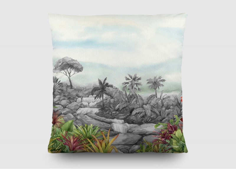 JUNGLE, dekorativní polštář AG Design, pro dětské pokoje, 40 x 40 cm, CND 3147 - 003