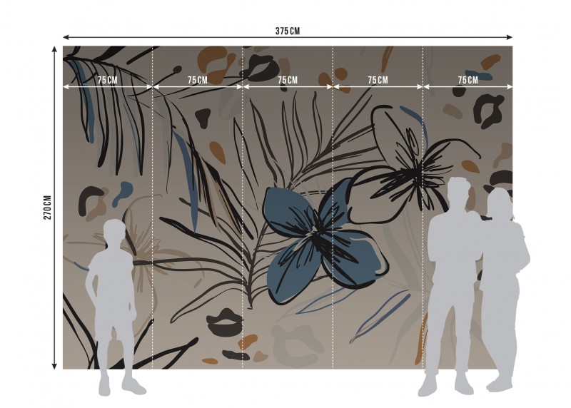 Květinová malba, AG Design, fototapeta ekologická vliesová do obývacího pokoje, ložnice, jídelny, kuchyně, lepidlo součástí balení, 375x270